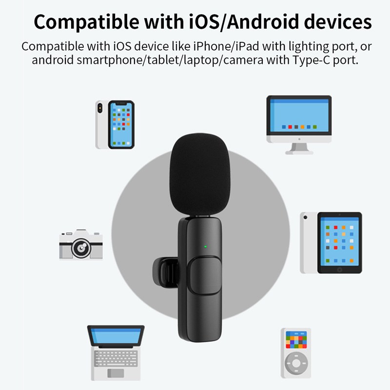 میکروفون یقه ای بی سیم K8 Type-C