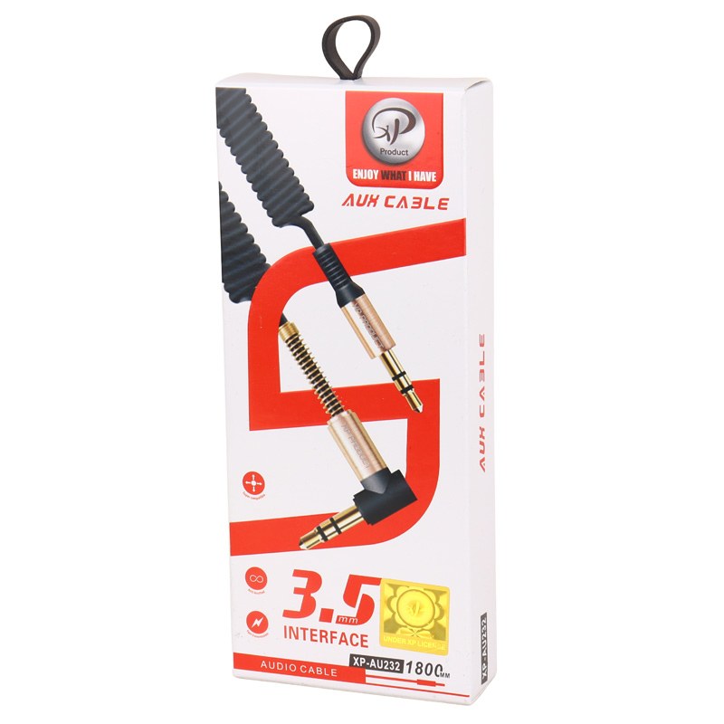 کابل AUX ایکس پی پروداکت 1.8 متری یکسر L مدل XP-Product XP-AU232 با گارانتی