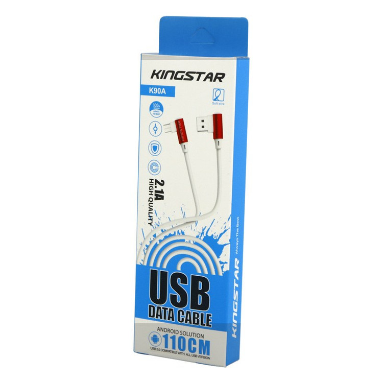 کابل شارژ میکرو کینگ استار مدل KingStar K90a طول 1.1 متر دو سر L