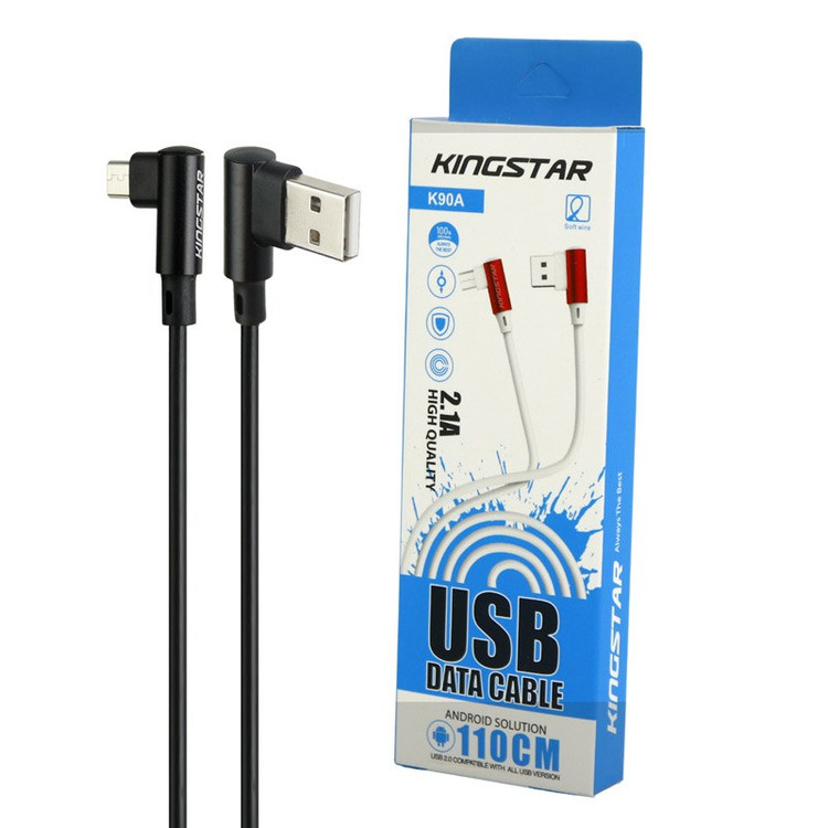 کابل شارژ میکرو کینگ استار مدل KingStar K90a طول 1.1 متر دو سر L