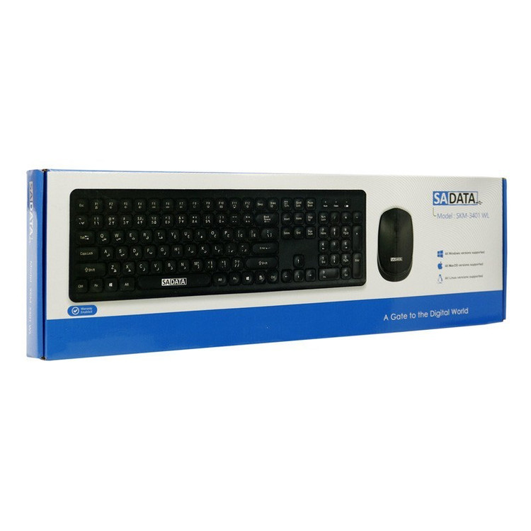 کیبورد و موس بی سیم سادیتا مدل SADATA SKM-3401WL