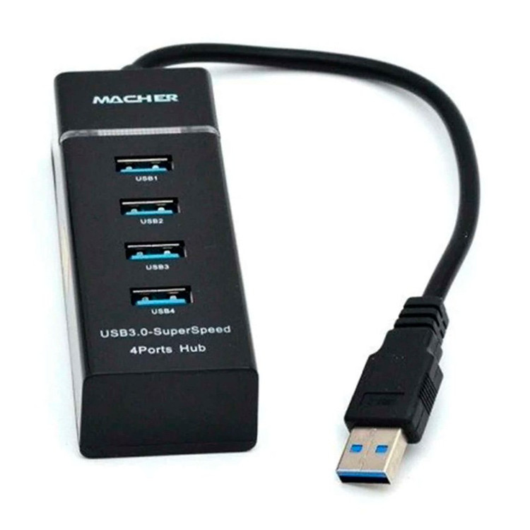 هاب Usb چهار پورت مچر مدل Macher MR-211 USB3.0 گارانتی 12 ماهه