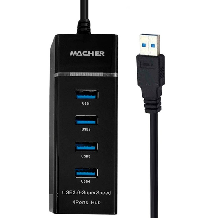 هاب Usb چهار پورت مچر مدل Macher MR-211 USB3.0 گارانتی 12 ماهه