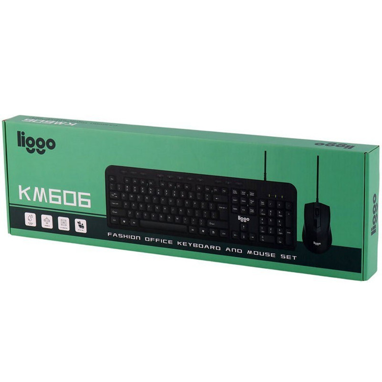 کیبورد و موس سیم دار لیگو مدل Liggo KM606
