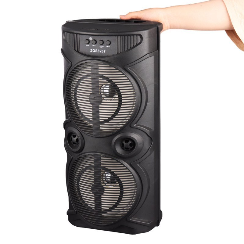 اسپیکر چمدانی بلوتوثی رم خور فلش خور مدل Sing-E ZQS8207 با میکروفون و ریموت کنترل