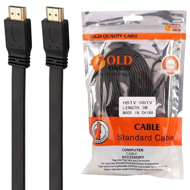 کابل Hdmi گلد اسکار 3 متری مدل فلت