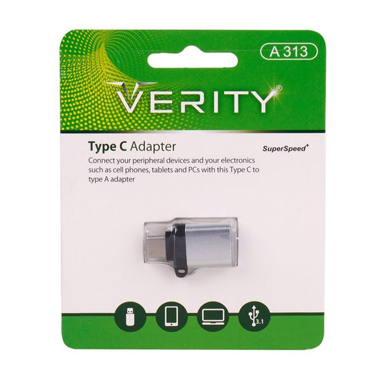 تبدیل otg تایپ سی وریتی مدل Verity A313 OTG Type-C با گارانتی