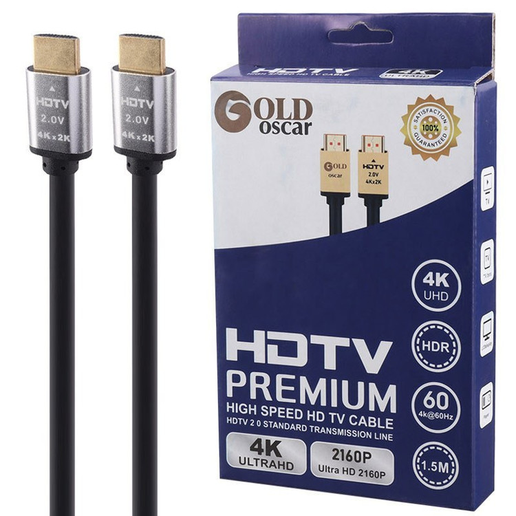 کابل hdmi گلد اسکار مدل Gold Oscar HDMI V2.0 4K طول 1.5 متر