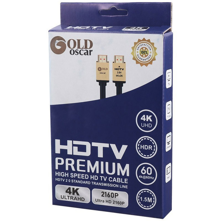 کابل hdmi گلد اسکار مدل Gold Oscar HDMI V2.0 4K طول 1.5 متر