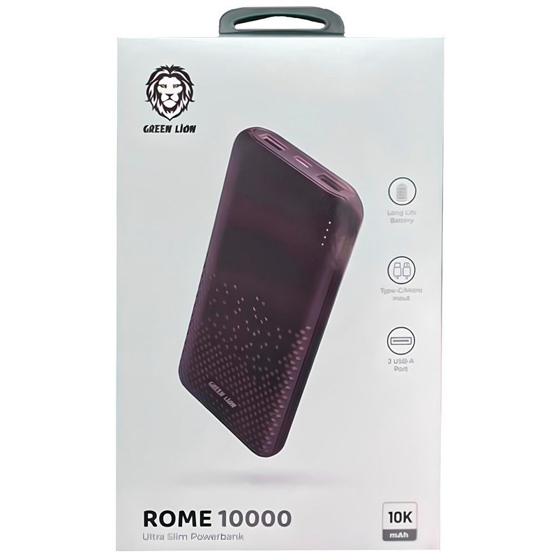 پاور بانک 10000 گرین لاین مدل Green Lion Rome Ultra Slim با گارانتی