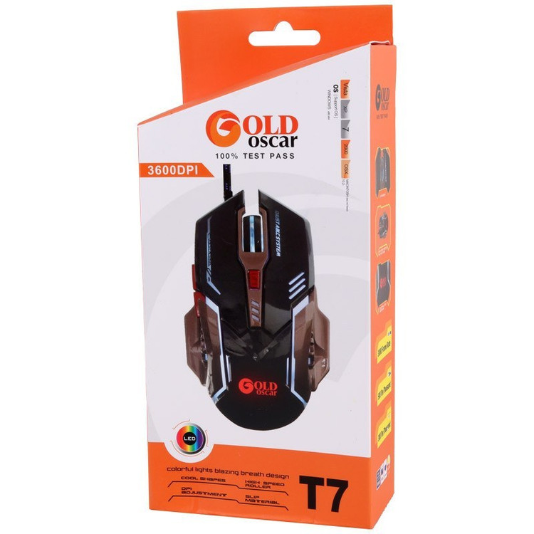 موس گیمینگ گلد اسکار مدل Gold Oscar T7