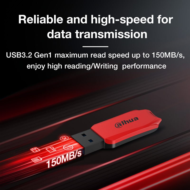 فلش 64 گیگ داهوا مدل Dahua U176 USB3.2 گارانتی سه ساله الماس رایان