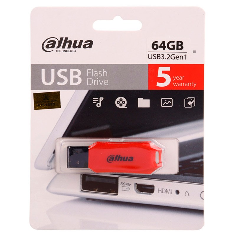 فلش 64 گیگ داهوا مدل Dahua U176 USB3.2 گارانتی سه ساله الماس رایان