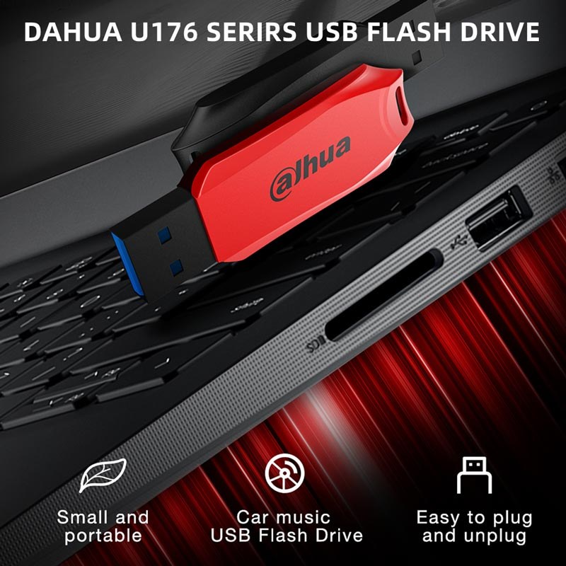 فلش 64 گیگ داهوا مدل Dahua U176 USB3.2 گارانتی سه ساله الماس رایان