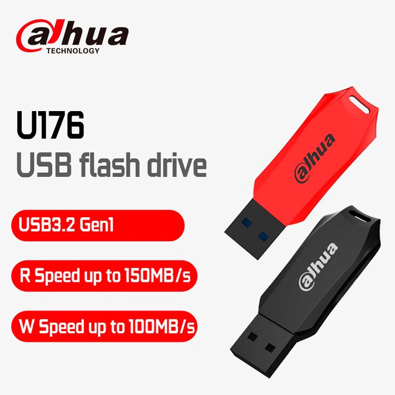 فلش 64 گیگ داهوا مدل Dahua U176 USB3.2 گارانتی سه ساله الماس رایان