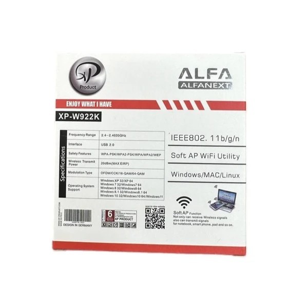 کارت شبکه ایکس پی پروداکت مدل XP-Product XP-W922K ( دانگل وای فای )