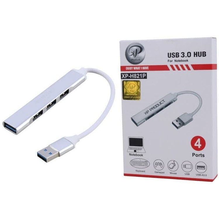 هاب Usb چهار پورت ایکس پی مدل XP-Product XP-H821 USB3.0 گارانتی 6 ماهه