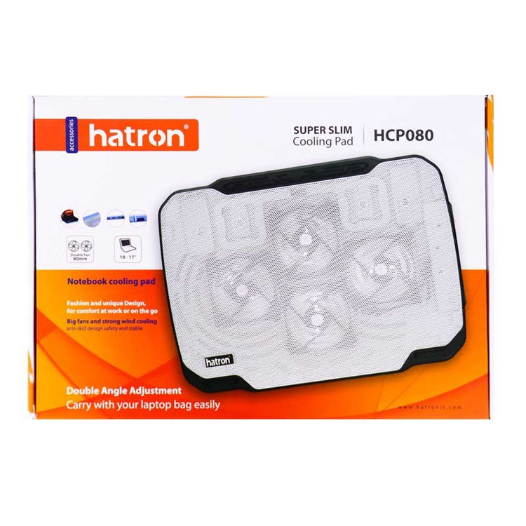 پایه نگهدارنده لپ تاپ کول پد هترون مدل Hatron HCP080 گارانتی 12 ماهه فورتیم