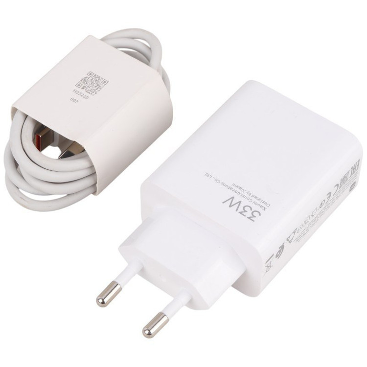شارژر اصلی شیائومی 33 واتی مدل MDY-14-EL QC3.0 PD 3A سرجعبه با کابل تایپ سی