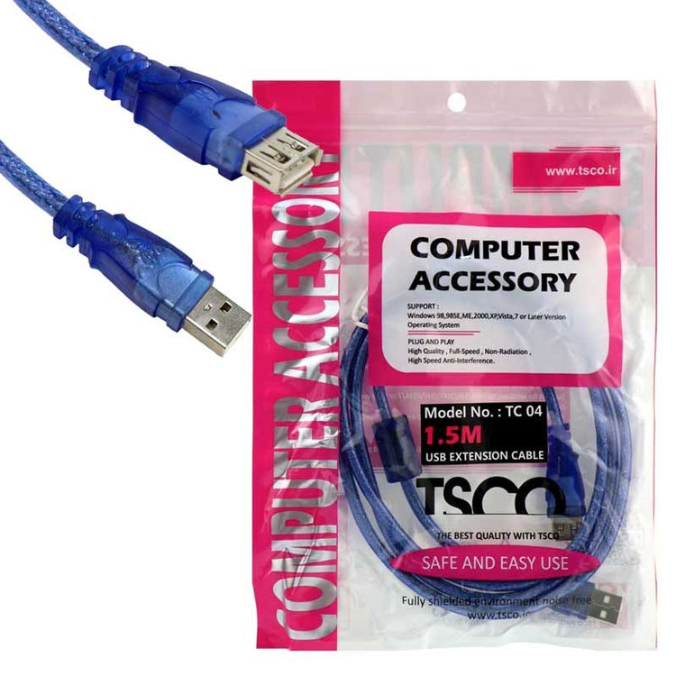 کابل افزایش USB تسکو مدل TC04 طول 1.5 متر