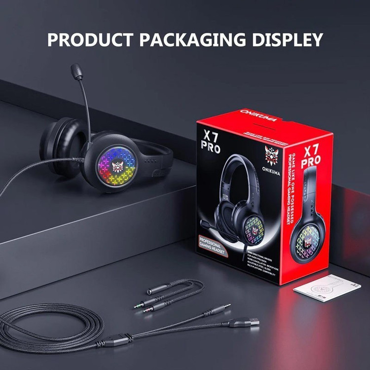 هدست گیمینگ اونیکوما مدل Onikuma X7 Pro با گارانتی