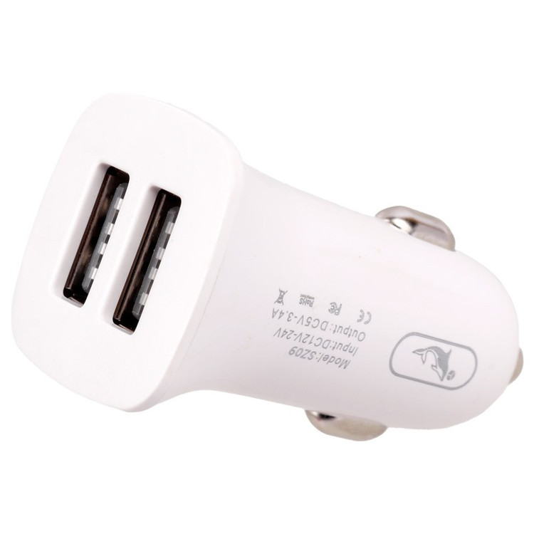شارژر فندکی فست شارژ 3.4 آمپر 15w مدل Sky Dolphin SZ09T به همراه کابل تایپ سی