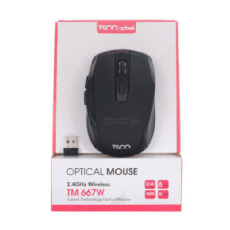 موس بی سیم تسکو مدل TM 667w مشکی با گارانتی
