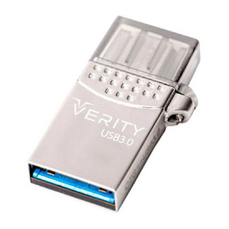 فلش 128 گیگ وریتی مدل Verity O511 OTG Type-C USB3 گارانتی آسان سرویس
