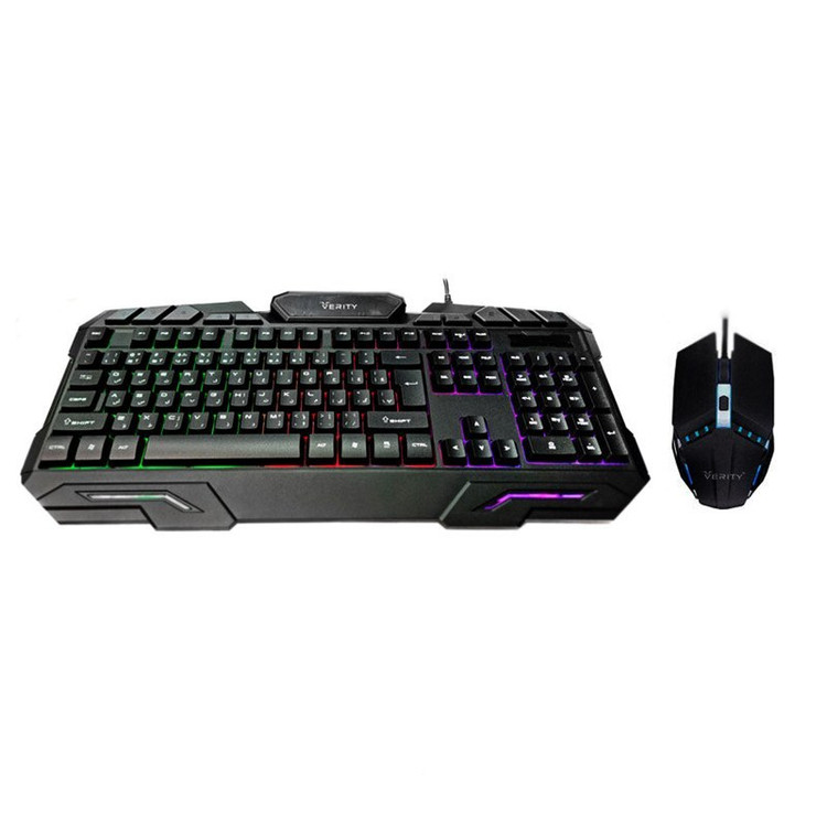 ست موس و کیبورد گیمینگ وریتی مدل Verity V-KB6126GCW با گارانتی 12 ماهه