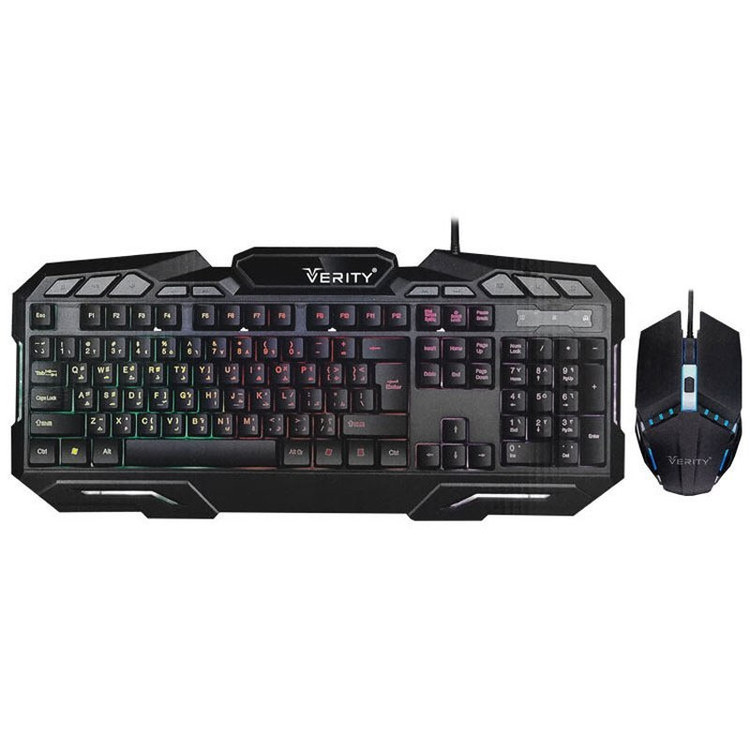 ست موس و کیبورد گیمینگ وریتی مدل Verity V-KB6126GCW با گارانتی 12 ماهه