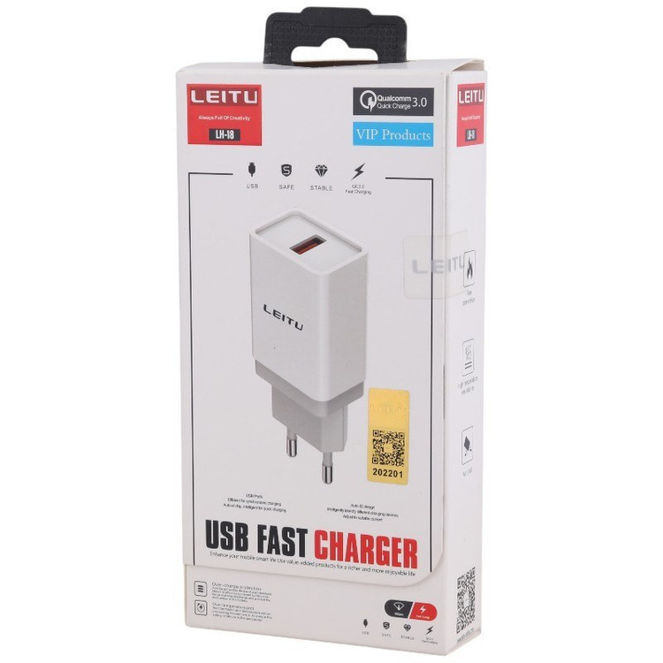 شارژر فست شارژ لیتو مدل Leitu LH-18 با کابل تایپ سی