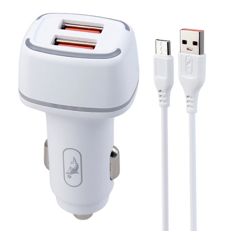 شارژر فندکی فست شارژ اسکای دلفین مدل Sky Dolphin SZ17T به همراه کابل تایپ سی