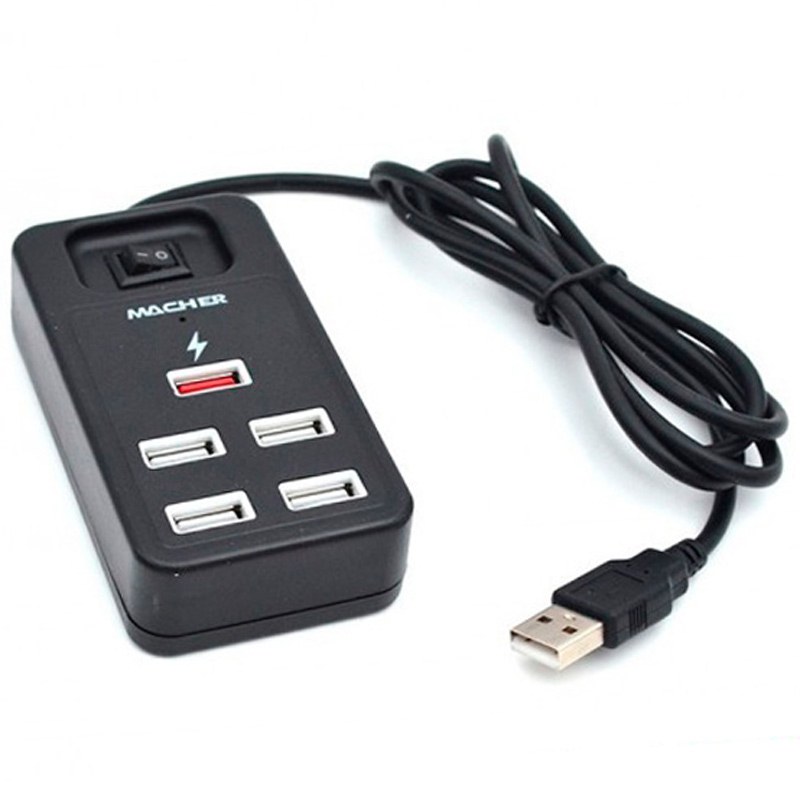 هاب Usb پنج پورت مچر مدل Macher MR-212 USB2.0 5Port گارانتی 12 ماهه