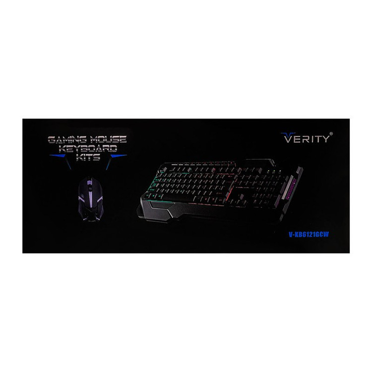 ست گیمینگ موس و کیبورد وریتی مدل verity v-kb6121gcw با گارانتی 12 ماهه