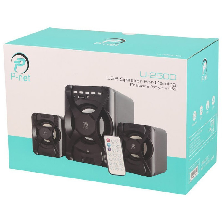 اسپیکر رومیزی سه تکه پی نت مدل P-Net U-2500 با ریموت کنترل