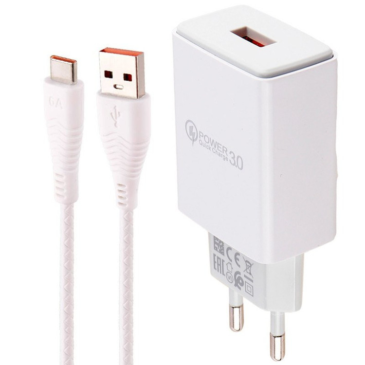 شارژر فست شارژ آرسون مدل Arson AN-W3A QC3.0 3A 15W با کابل تایپ سی