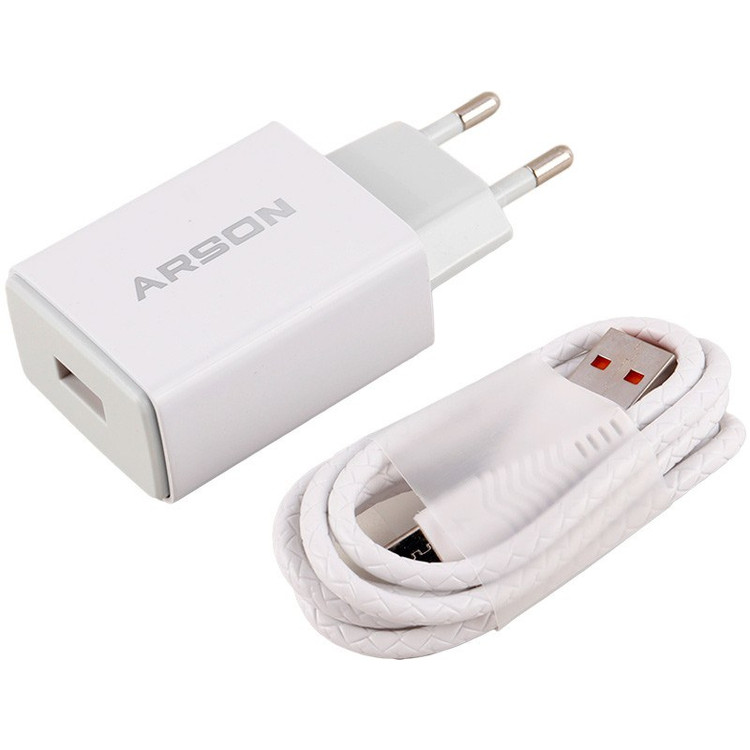 شارژر فست شارژ آرسون مدل Arson AN-W3A QC3.0 3A 15W با کابل تایپ سی