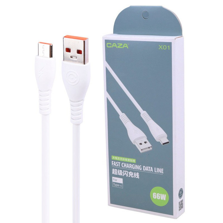 کابل تایپ سی فست شارژ کازا مدل Caza X01 2.4A 86cm
