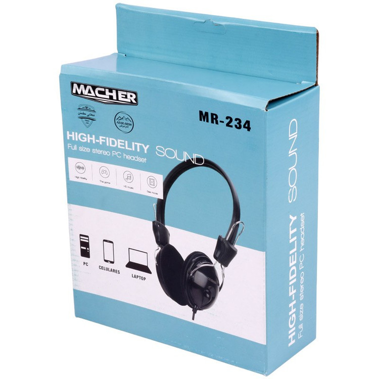 هدست سیم دار مچر مدل Macher MR-234 با گارانتی 6 ماهه