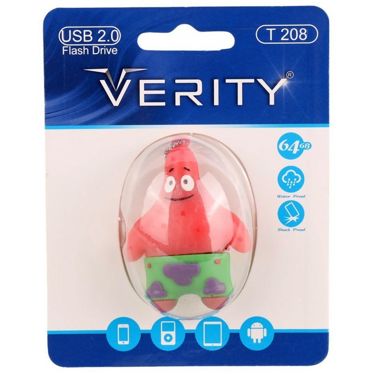 فلش عروسکی وریتی طرح پاتریک 64 گیگ مدل Verity T208 با گارانتی