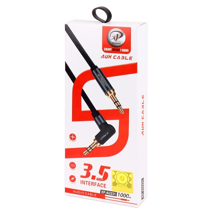 کابل AUX ایکس پی پروداکت 1 متری یکسر L مدل XP-Product XP-AU231