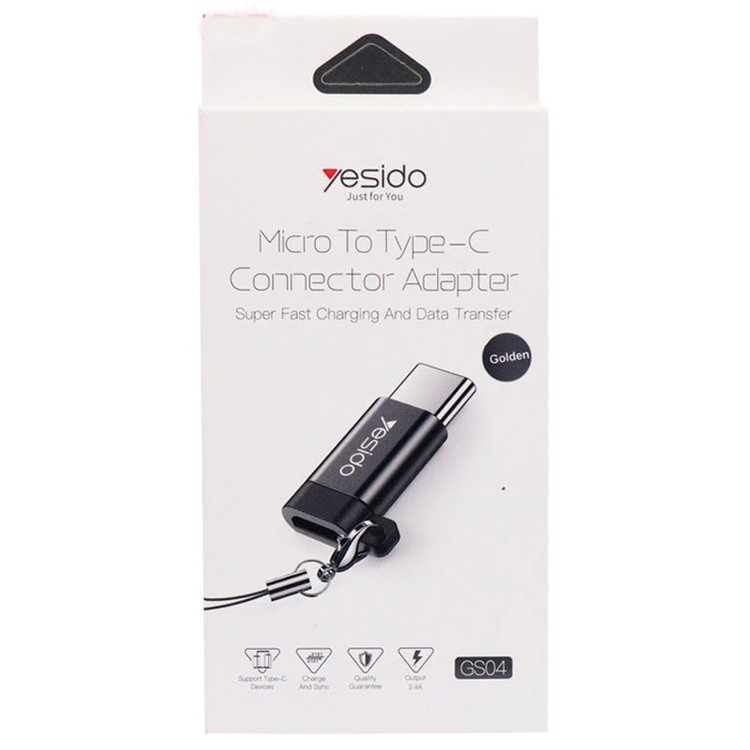 تبدیل میکرو به تایپ سی یسیدو مدل Yesido GS04 MicroUSB To Type-C