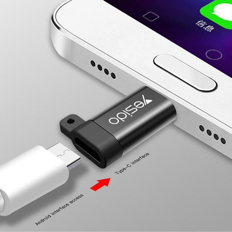 تبدیل میکرو به تایپ سی یسیدو مدل Yesido GS04 MicroUSB To Type-C