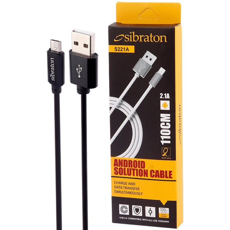 کابل شارژ میکرو سیبراتون مدل Sibraton S221A با گارانتی