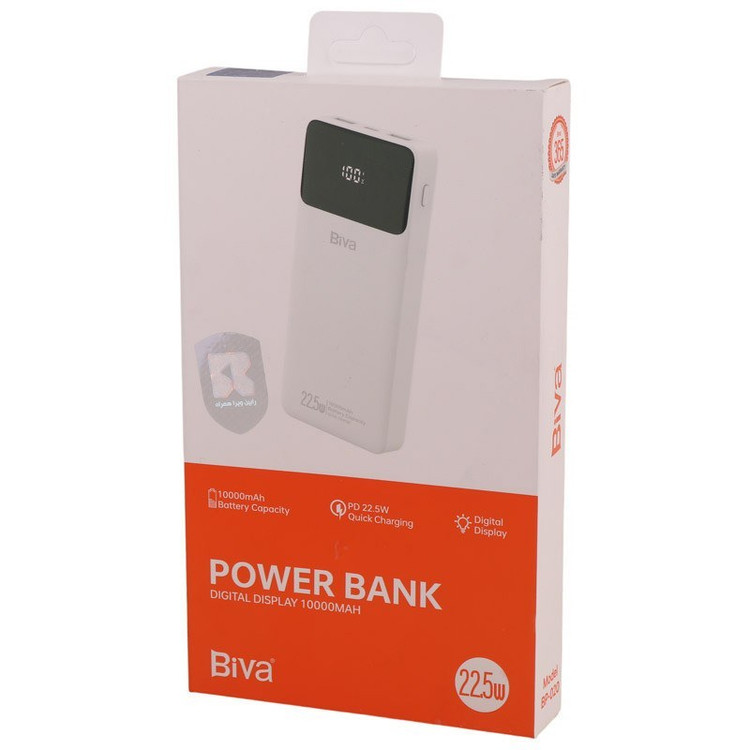 پاور بانک فست شارژ 10000 بیوا مدل Biva BP-020 22.5W PD با گارانتی