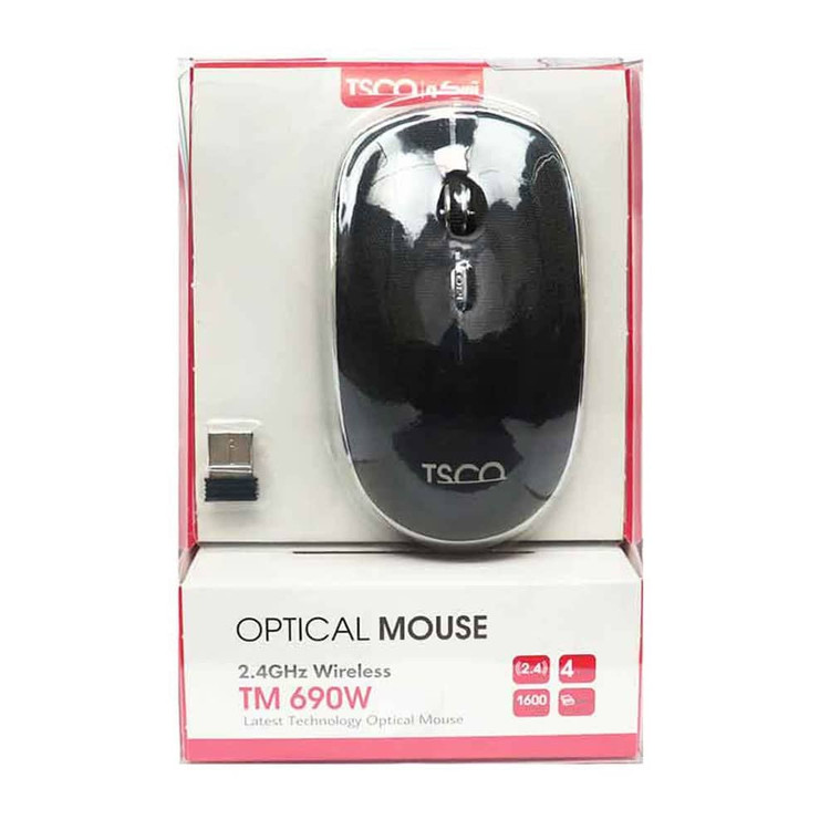 موس تسکو مدل Tm 690w رنگ مشکی