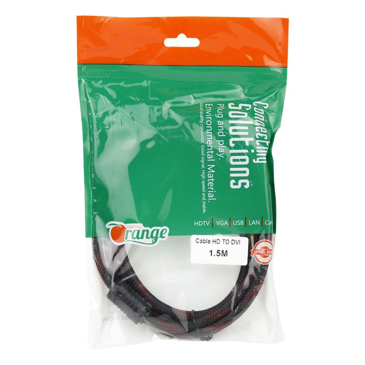 کابل hdmi به dvi اورنج مدل Orange HDMI to DVI طول 1.5 متر