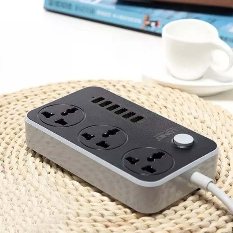 چند راهی برق الدینیو SC3604 با کابل 2 متری + شارژر USB با گارانتی 6 ماهه