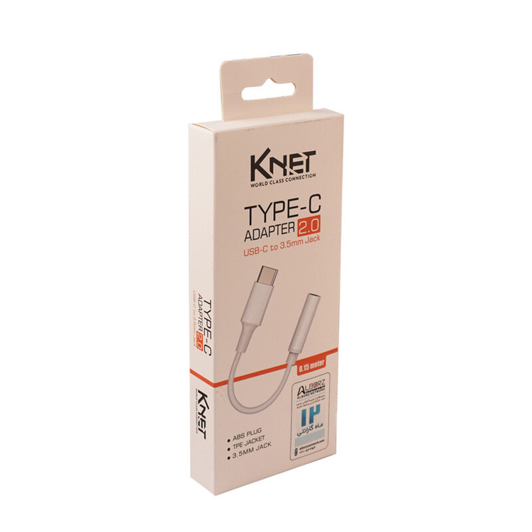 تبدیل تایپ سی به aux کی نت مدل K-net K-C6001 Type-C To AUX با گارانتی