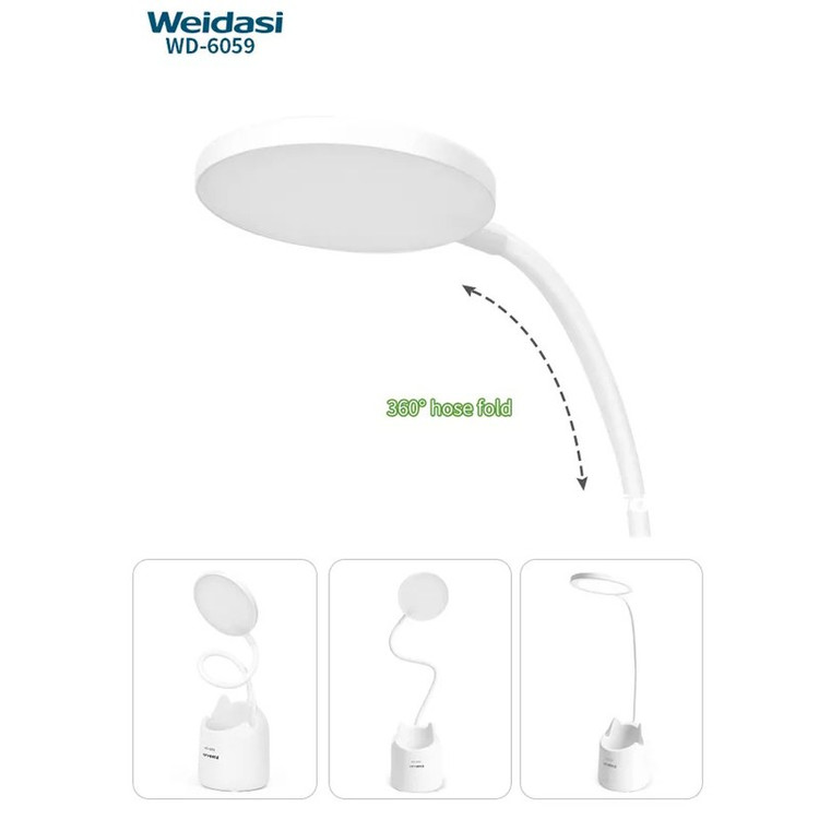 چراغ مطالعه شارژی ویداسی مدل Weidasi WD-6059